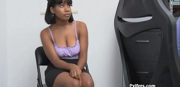  Busty ebony teen thief ends up on officers cock